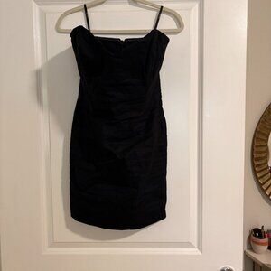 Nicole Miller Strapless mini black dress XL (12-14) with wire cups